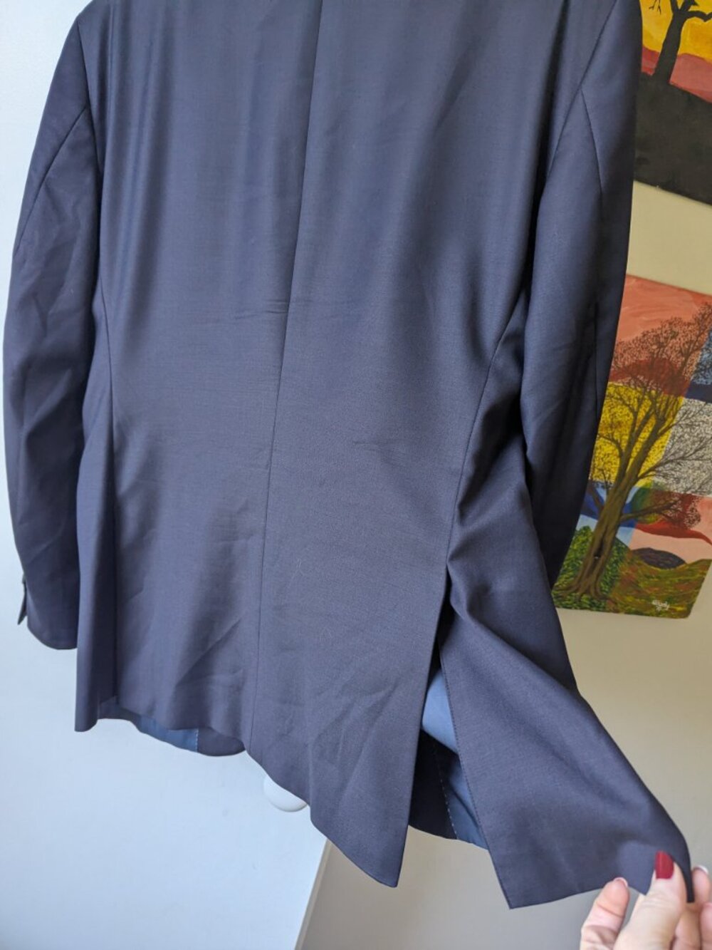 Peter Millar Navy Blue 100% Wool Blazer Men's Size 42R - Picture 10 of 10
